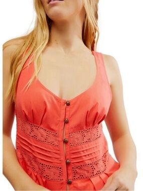 Free People Kianna Eyelet Lace Top